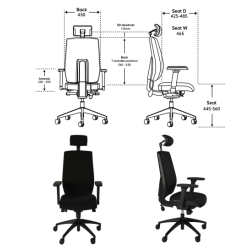 ERGOCHAIR HB  med lndepumpe