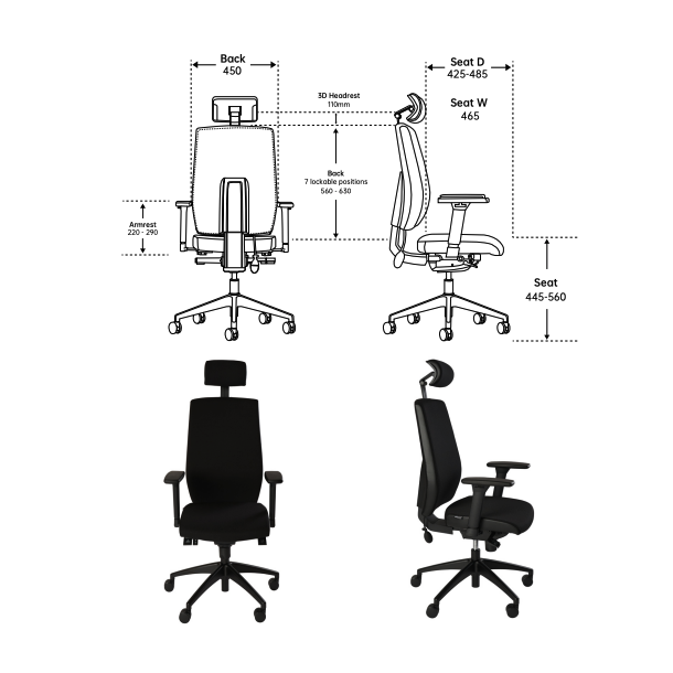 ERGOCHAIR HB  med lndepumpe