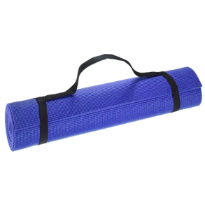 Yogamtte med brestrop, 180 x 60 x 0,5 cm - Bl